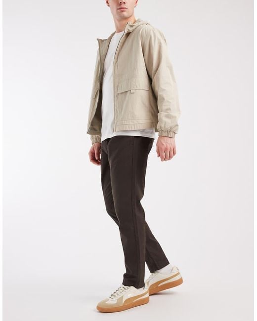 Brave Soul Natural Cotton Twill Pants With Elastic Waist for men