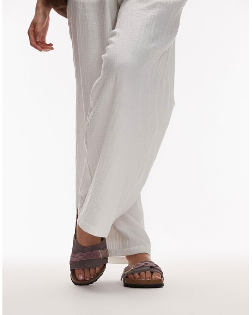 Oita - sandales avec bride effet tressé - décoloré Birkenstock en coloris Gray