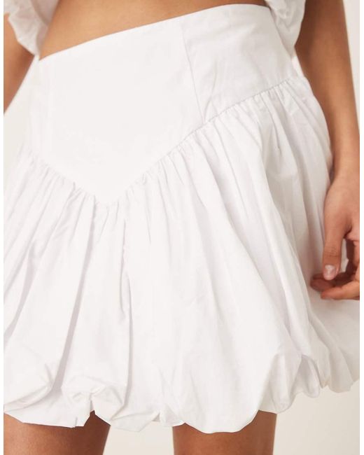 Bardot Natural Poplin Balloon Skirt
