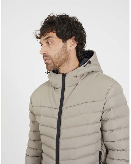 Brave Soul Natural Padded Hooded Jacket for men