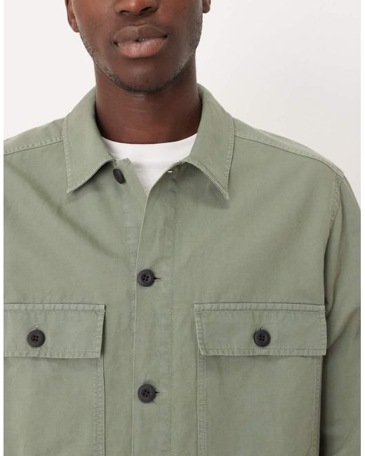 ARKET Green Hammered Tech Overshirt for men