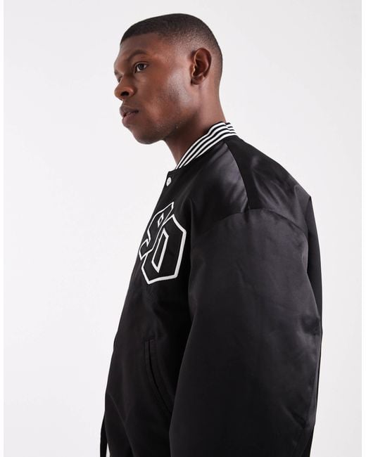 Jack & Jones Gray Varsity Bomber for men