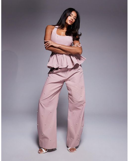 ASOS Pink – barrel-leg-hose