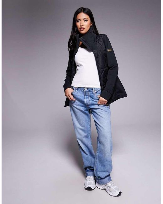 Barbour Blue Kya Quilted Sweat Jacket