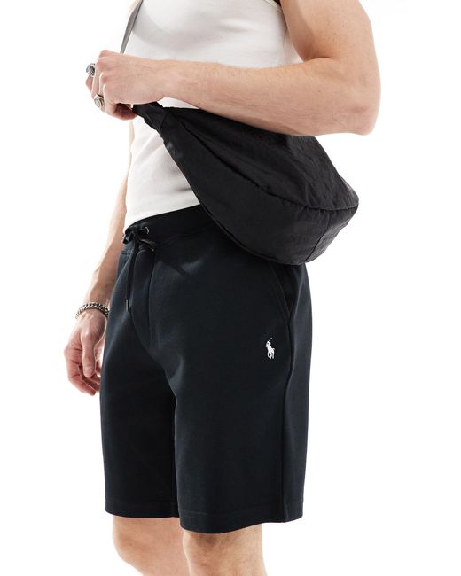 Polo Ralph Lauren Black Icon Logo Double Knit Sweat Shorts for men