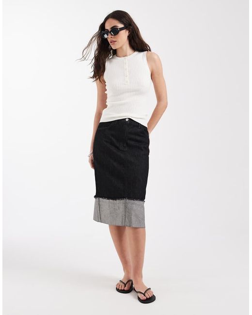 New Look White Sleeveless Henley Singlet