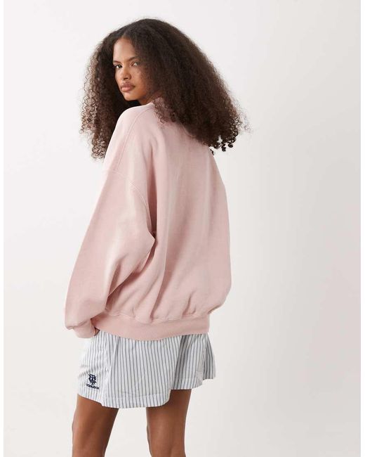 Polo Ralph Lauren Pink Wimbledon Capsule Relaxed Fit Crest Embroidered Sweatshirt