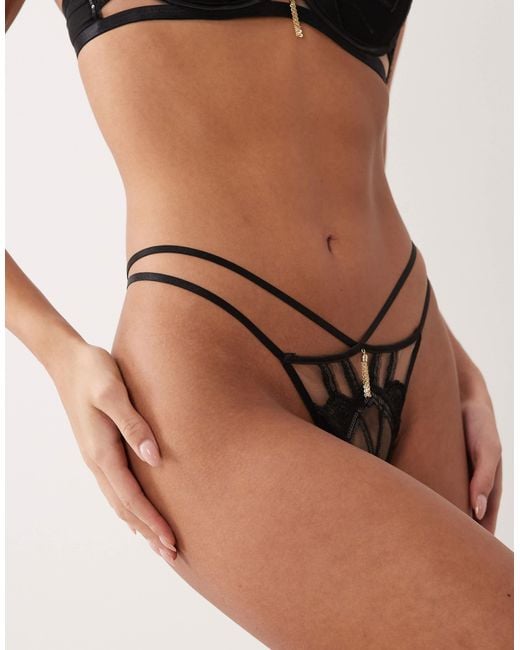 Ann Summers Black Desiring Decadence String Thong