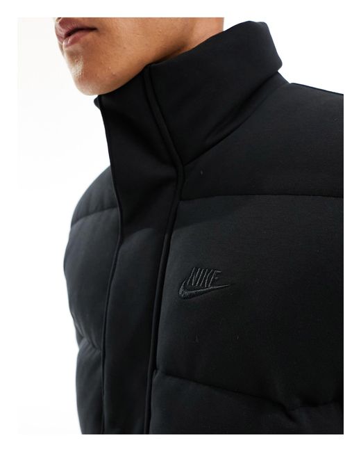 Nike Black Tech Fleece Puffer Jacket for men