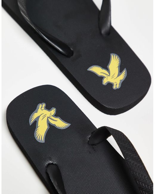 Lyle & Scott Black Flip Flop for men