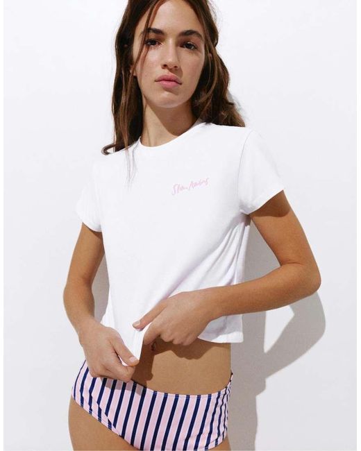 Pull&Bear White Slim Aarons T-shirt