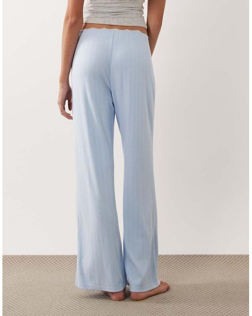Abercrombie & Fitch Blue Pointelle Pyjama Trousers