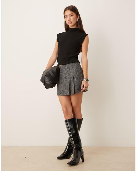 Jdy Elegante Geruite Minirok in het Black