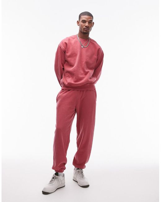 Topman Oversized Joggingbroek in het Red voor heren