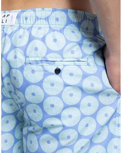 Apreslife Blue Urchin Swim Shorts for men