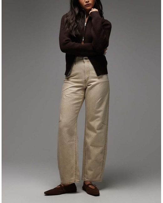 Levi's White Cinch Barrel Jeans
