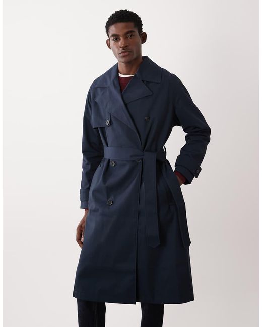 ASOS Blue Oversized Trench Coat for men