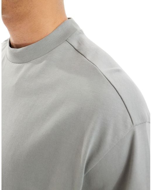 Weekday Gray Great Heavyweight Jersey T-shirt for men