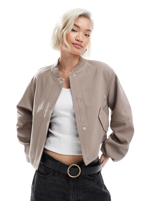 ASOS Brown Tailored Bomber Jacket