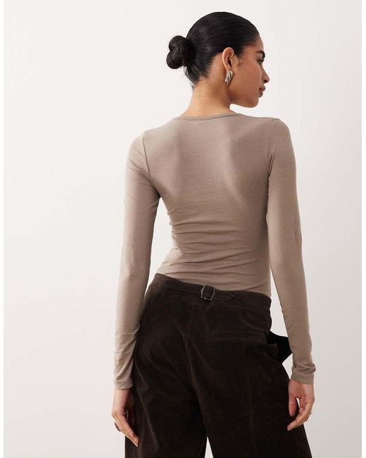 JJXX Set Van 2 Body's Met Lange Mouwen in het Natural