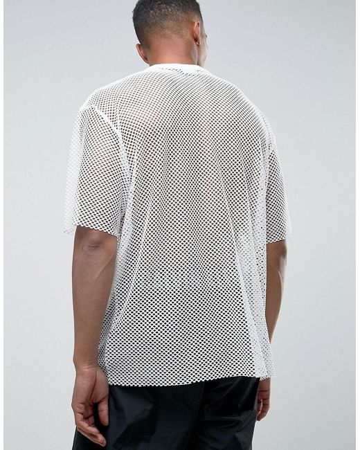 Weekday Nets Mesh T-shirt White for Men | Lyst