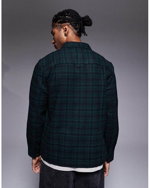 ASOS Blue Regular Flannel Check Shirt for men