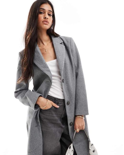 Vila White Longline Formal Coat
