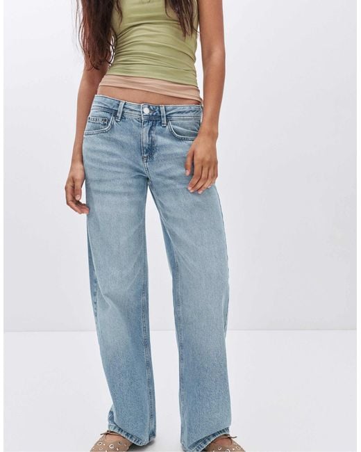 Pull&Bear Blue – gerade geschnittene jeans