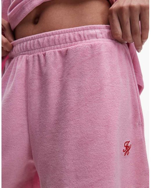 Tommy Hilfiger Pink Resort Logo Towelling Short Co-Ord