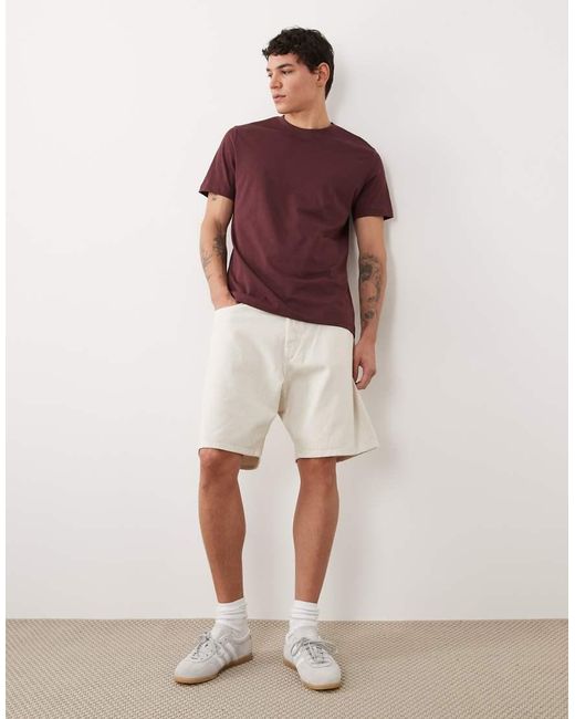 Mango Red 100% Cotton Slim Fit T-shirt for men