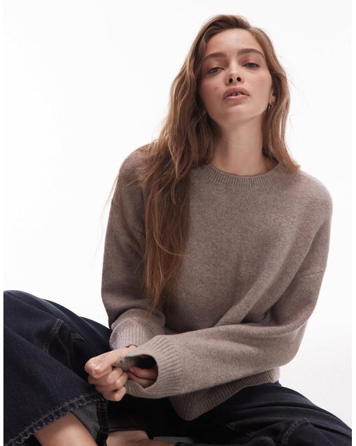 & Other Stories Brown Crew Neck Jumper