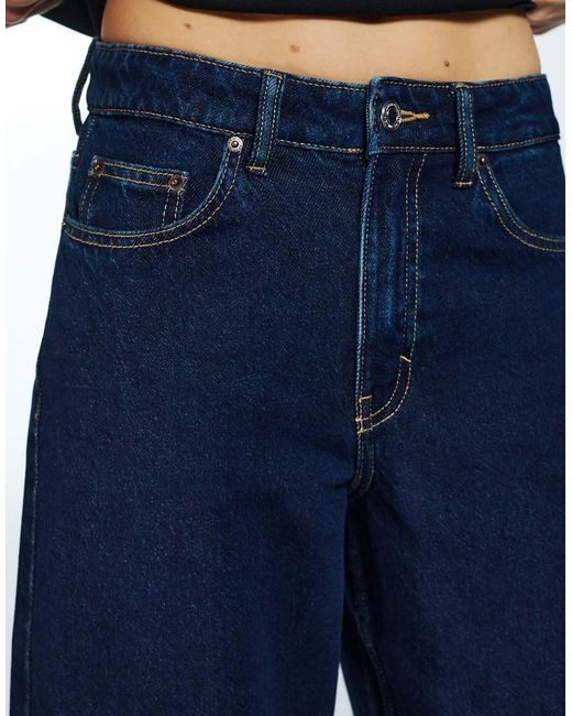 Pull&Bear Blue Wide-Leg Jeans