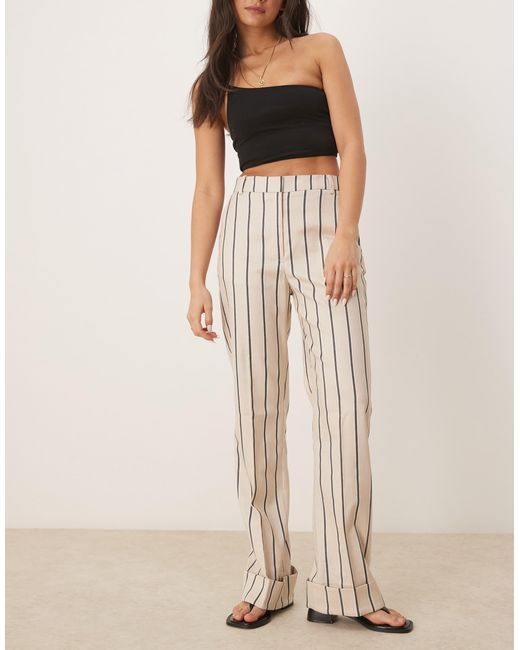 ASOS Natural Tailored Relaxed Trouser