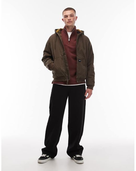 Vans Brown Workwear Full Zip Canvas Jacket for men