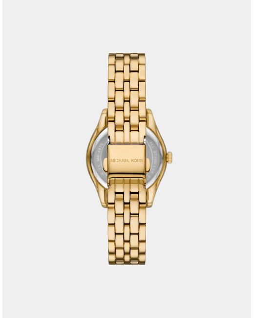 Michael Kors Metallic Harlowe Three-Hand, -Tone Stainless Steel Watch