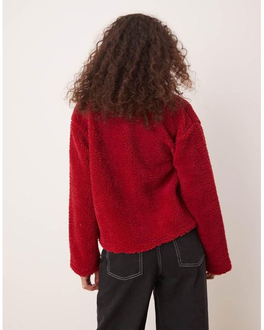 Cardigan A Maniche Lunghe di ASOS in Red