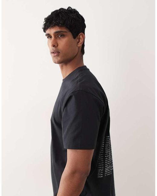 Only & Sons Black Relaxed Fit T-shirt With Metallica Back Print for men