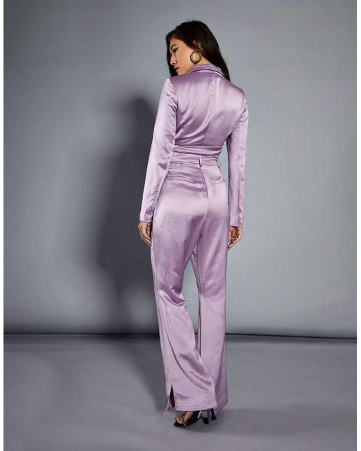 Collective The Label Gray Tailored Split Flared Trousers