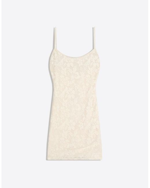 Bershka White Rustic Mini Dress