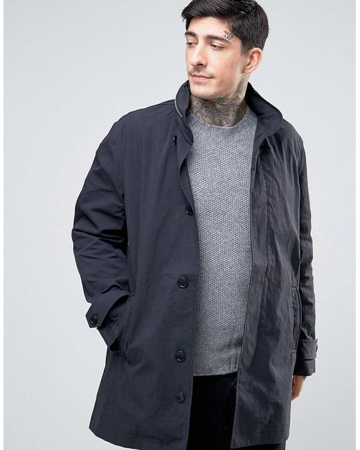 Ymc Hooded Coat in Black for Men | Lyst