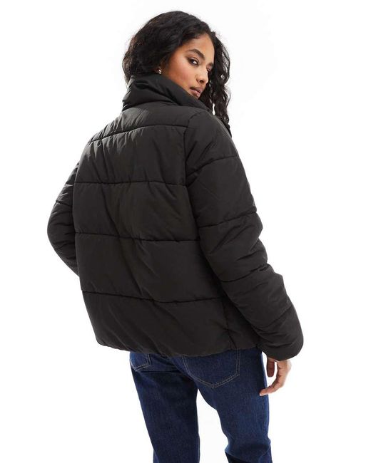 ONLY Black Funnel Neck Padded Jacket