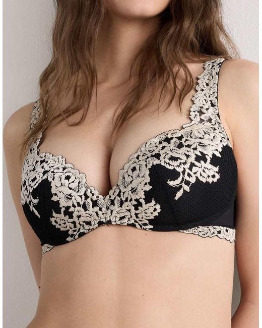 Intimissimi Black Pretty Flowers Gioia Super Push-Up Bra
