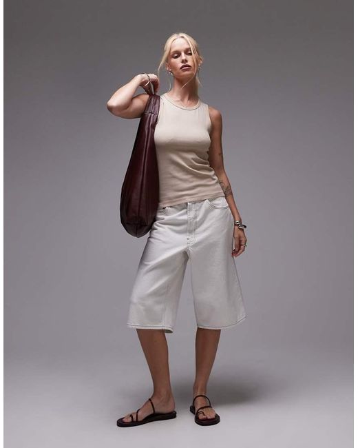 & Other Stories Gray Racer Back Vest Top