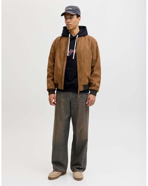 Jack & Jones Brown Bomber Jacket for men