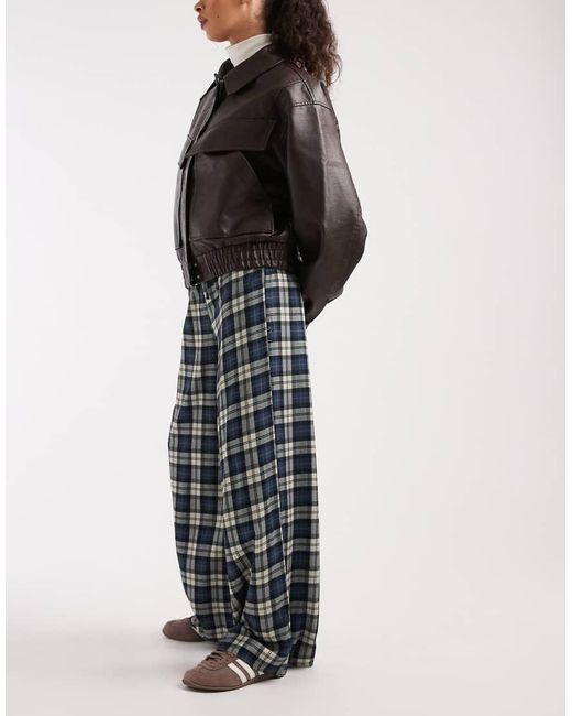 ASOS Black Wide Leg Pull On Pants