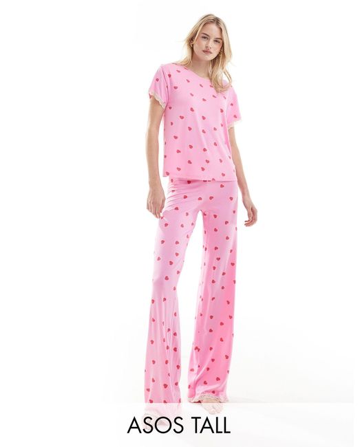ASOS Pink Tall – mix & match – superweiche pyjama-hose