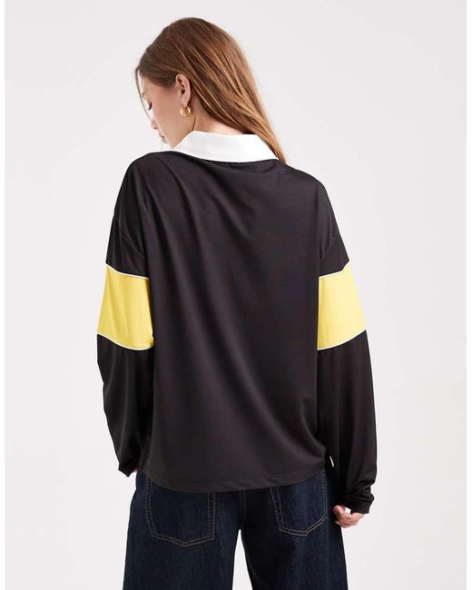 Collusion Blue Relaxed Polo Top