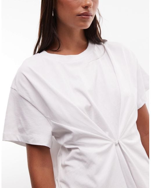 Collusion White Fitted Button Tee