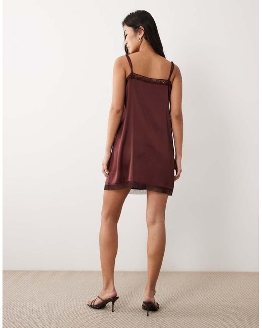 Miss Selfridge Red Embelished Satin Mini Dress