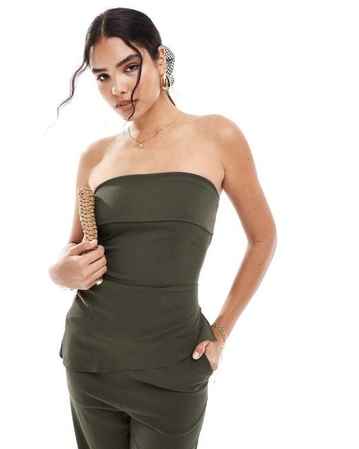 Mango Green Side Zip Co-ord Bandeau Top